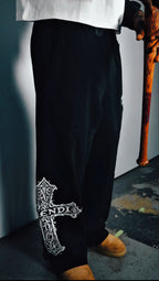 Black Royal Cross Sweatpants